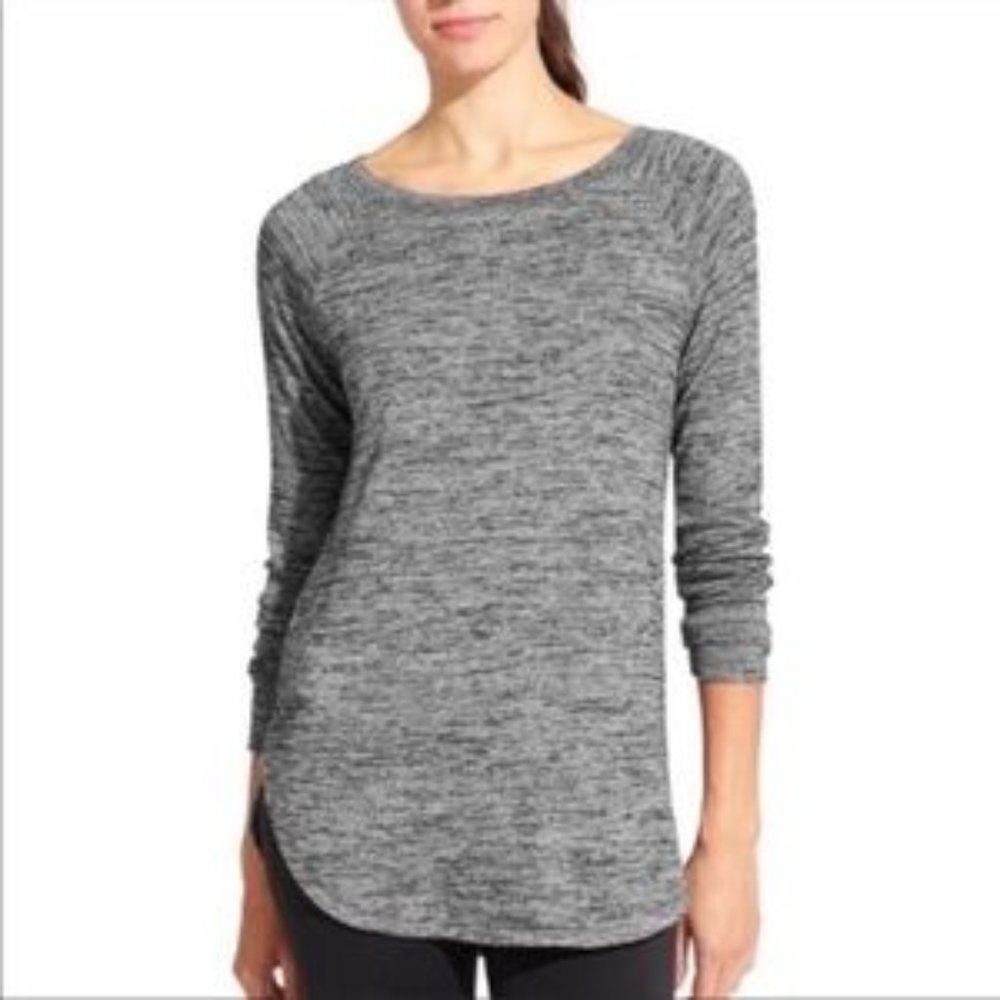 Athleta Pose Long Sleeve Top Heathered Grey M